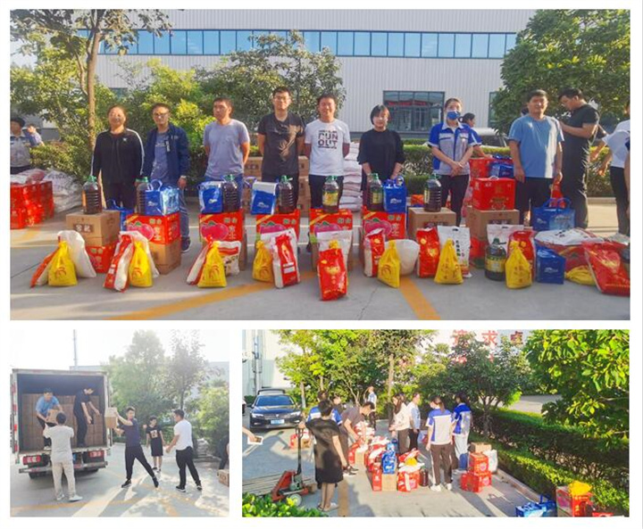 在公司的統一安排下，員工們分時段、分批次有序地進行領取。分發過程中，工作人員有對名單的，有派發的，還有收拾包裝盒的，忙忙碌碌的身影在人群中來來回回穿梭，溫暖而有愛。.jpg